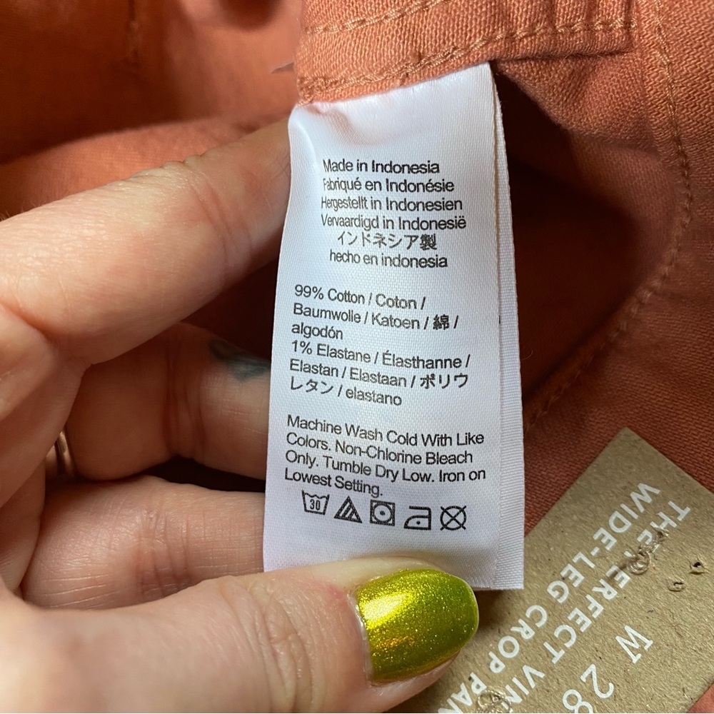 ❌SOLD🏷️NWT Madewell The Perfect Vintage Wide-Leg Crop Pants - Picture 7 of 9